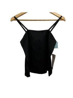 Y2K Bilboquet slip top spaghetti straps crop silky black underwear size 5-6